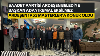 Saadet Partisi Ardeşen Belediye Başkan Adayı Kemal Eksilmez Ardeşen 1953 Masterler'a konuk oldu.