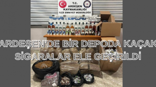 ARDEŞEN'DE BİR DEPODA KAÇAK SİGARALAR ELE GEÇİRİLDİ