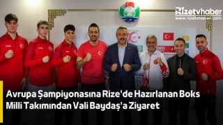 Avrupa Şampiyonasına Rize'de Hazırlanan Boks Milli Takımından Vali Baydaş'a Ziyaret