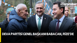 DEVA Partisi Genel Başkanı Babacan, Rize'de