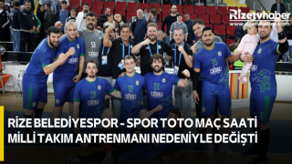 Rize Belediyespor - Spor Toto Maç Saati Milli Takım Antrenmanı Nedeniyle Değişti