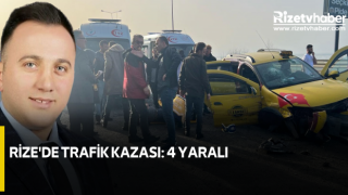 Rize'de Trafik Kazası: 4 Yaralı