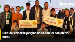 Rize’de sıfır atık yarışmasında ödüller sahiplerini buldu