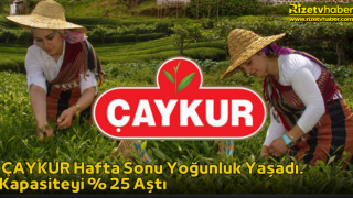 ÇAYKUR Hafta Sonu Yoğunluk Yaşadı. Kapasiteyi % 25 Aştı
