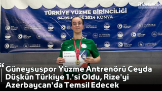Güneysuspor Yüzme Antrenörü Ceyda Düşkün Türkiye 1.'si Oldu, Rize'yi Azerbaycan'da Temsil Edecek