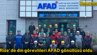 Rize’de din görevlileri AFAD gönüllüsü oldu