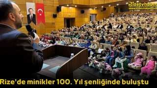 Rize'de minikler 100. Yıl şenliğinde buluştu