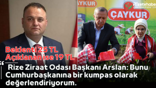 Yaş Çay için 19 TL Fiyat Açıklaması Yapan Özel Sektöre Rize Ziraat Odası Başkanı Arslan Tepki Gösterdi!