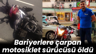 Rize'de bariyerlere çarpan motosikletin sürücüsü öldü