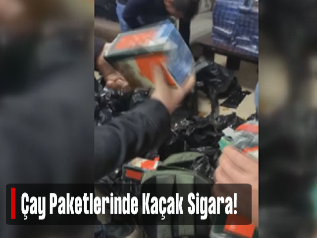 Çay paketleri içinde kaçak sigara taşıyan 2 şüpheli yakalandı